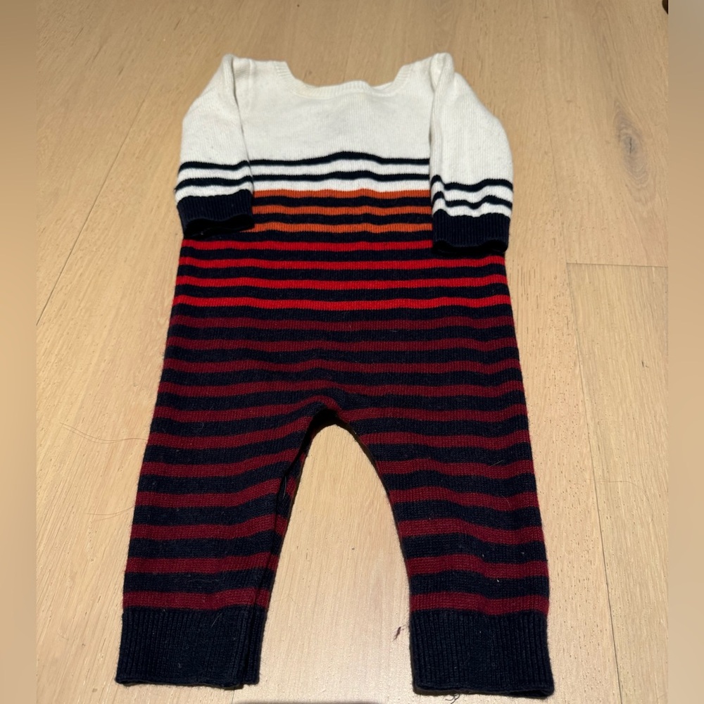 Jacadi wool jumpsuit 3-6 months old.  EUC
